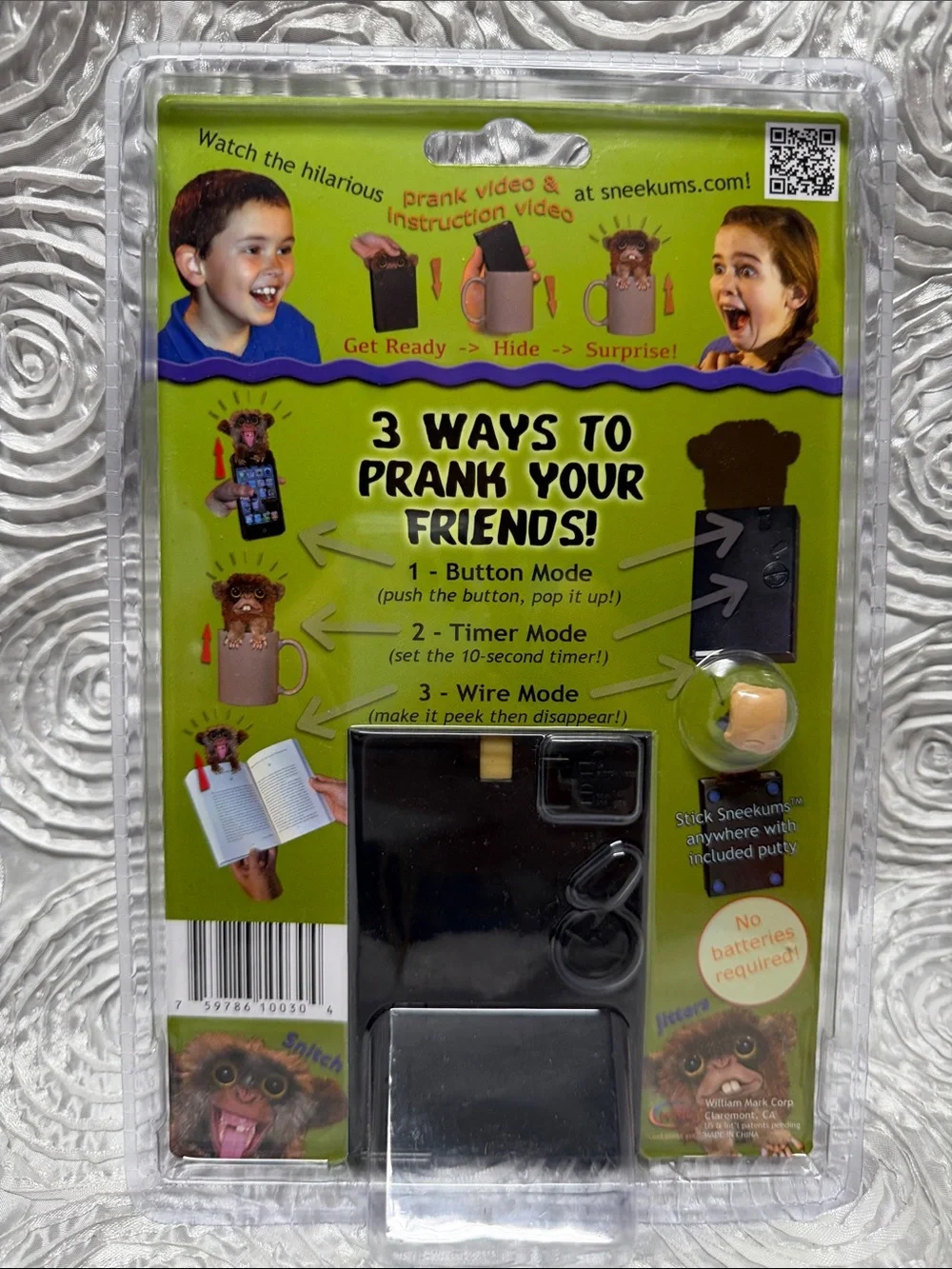 Brown Furry Prankster Plush with Built-In Timer